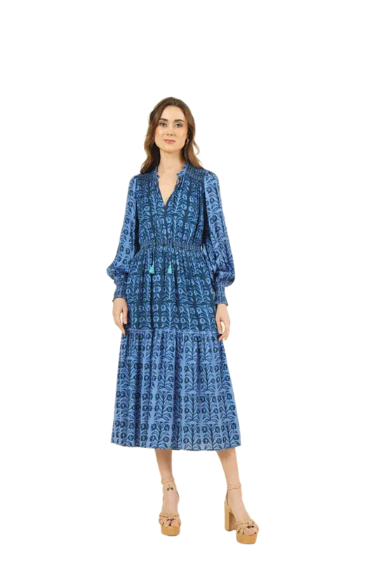 Omika Anouk Midi Dress - Leya Indigo