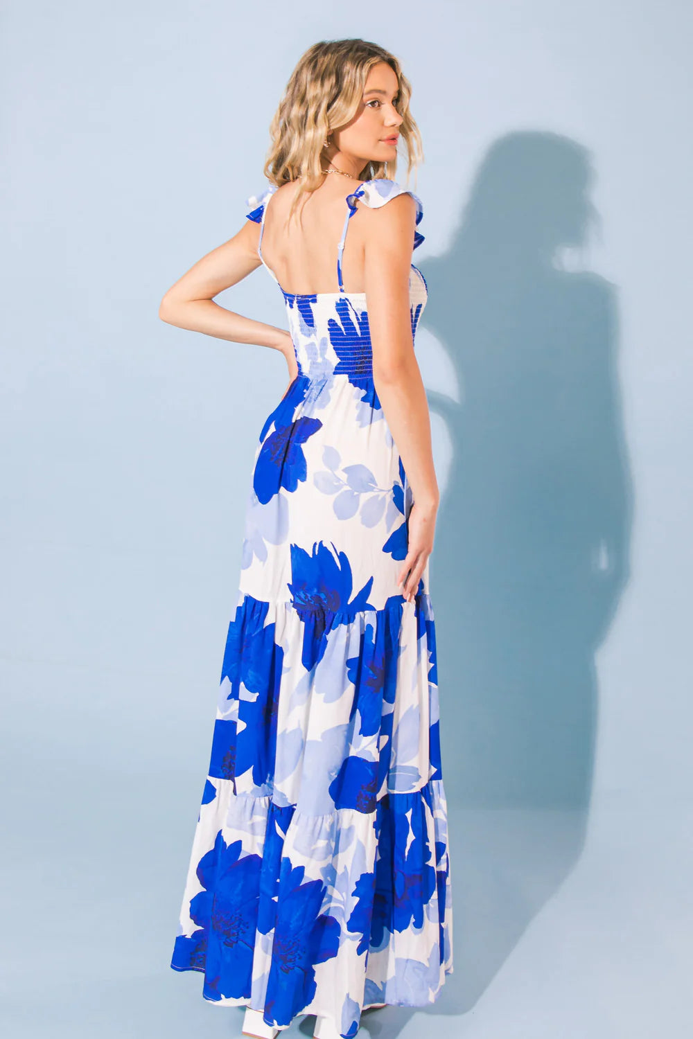 Feel Like Moving Maxi Dress-Blue