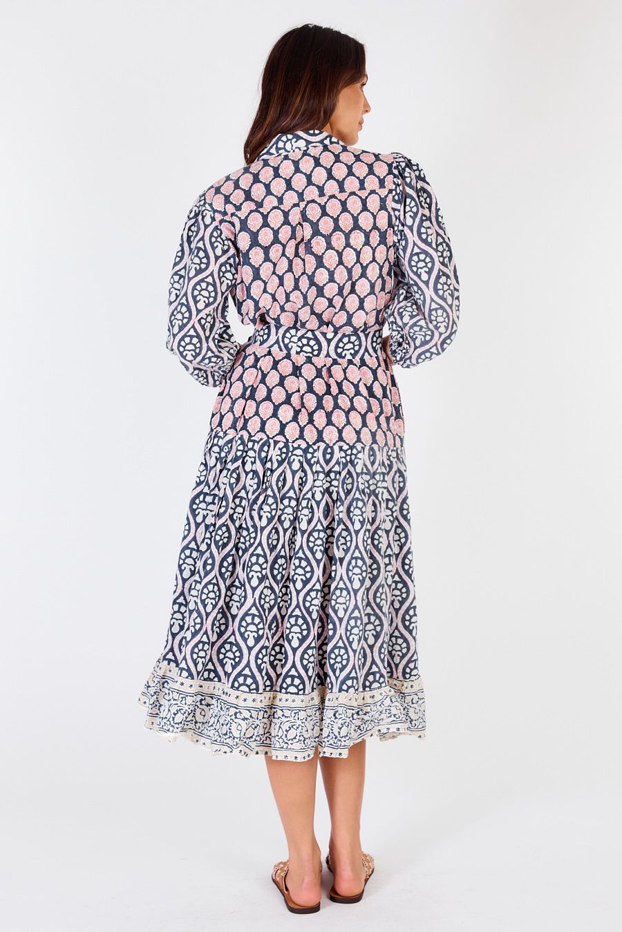 Rubyyaya Midi Dress- Navy