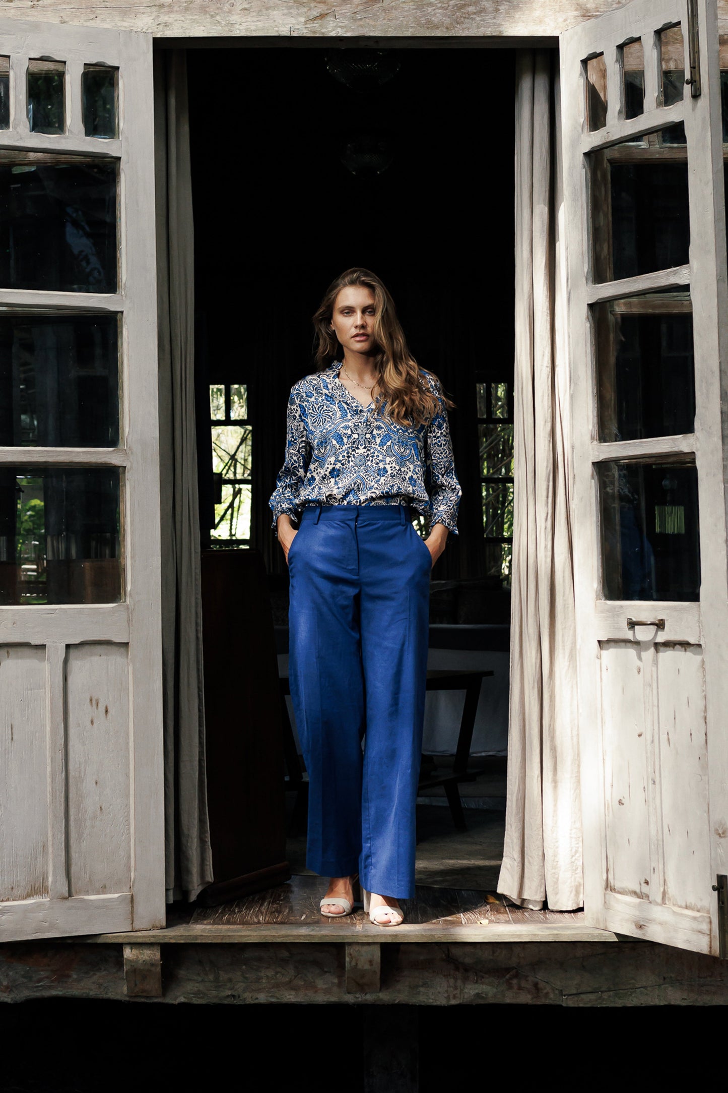 Caballero Sarah Coastal Damask Top
