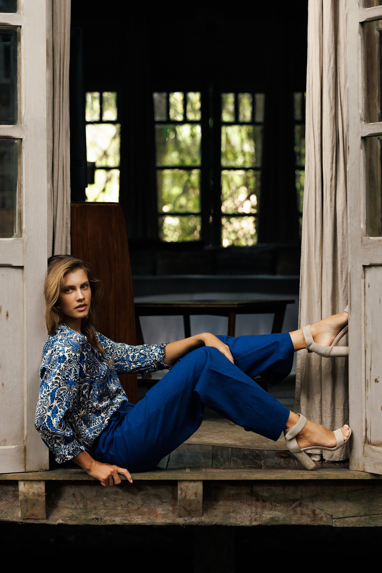 Caballero Sarah Coastal Damask Top