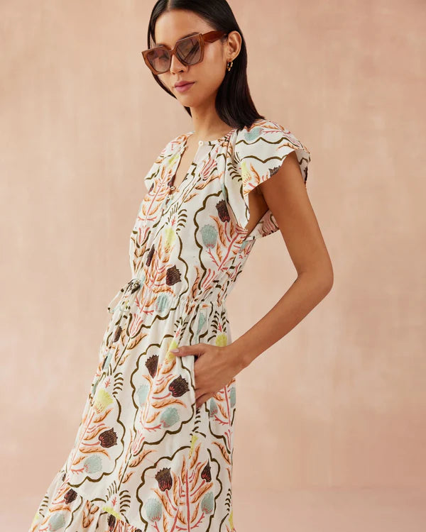 Omika Cora Midi Dress - Kirini Meadow