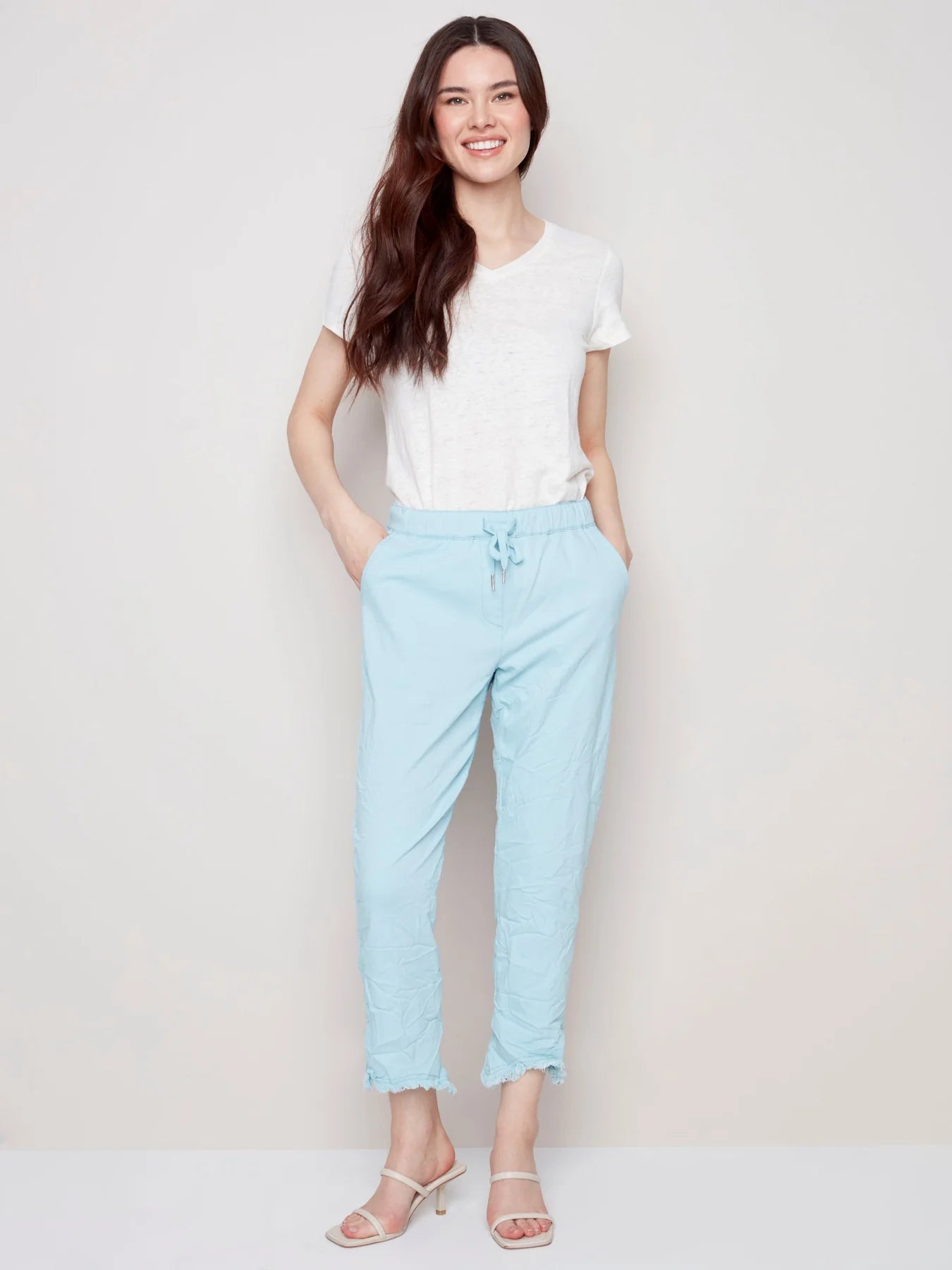 Charlie B Crinkle Bengaline Pull-On Pants