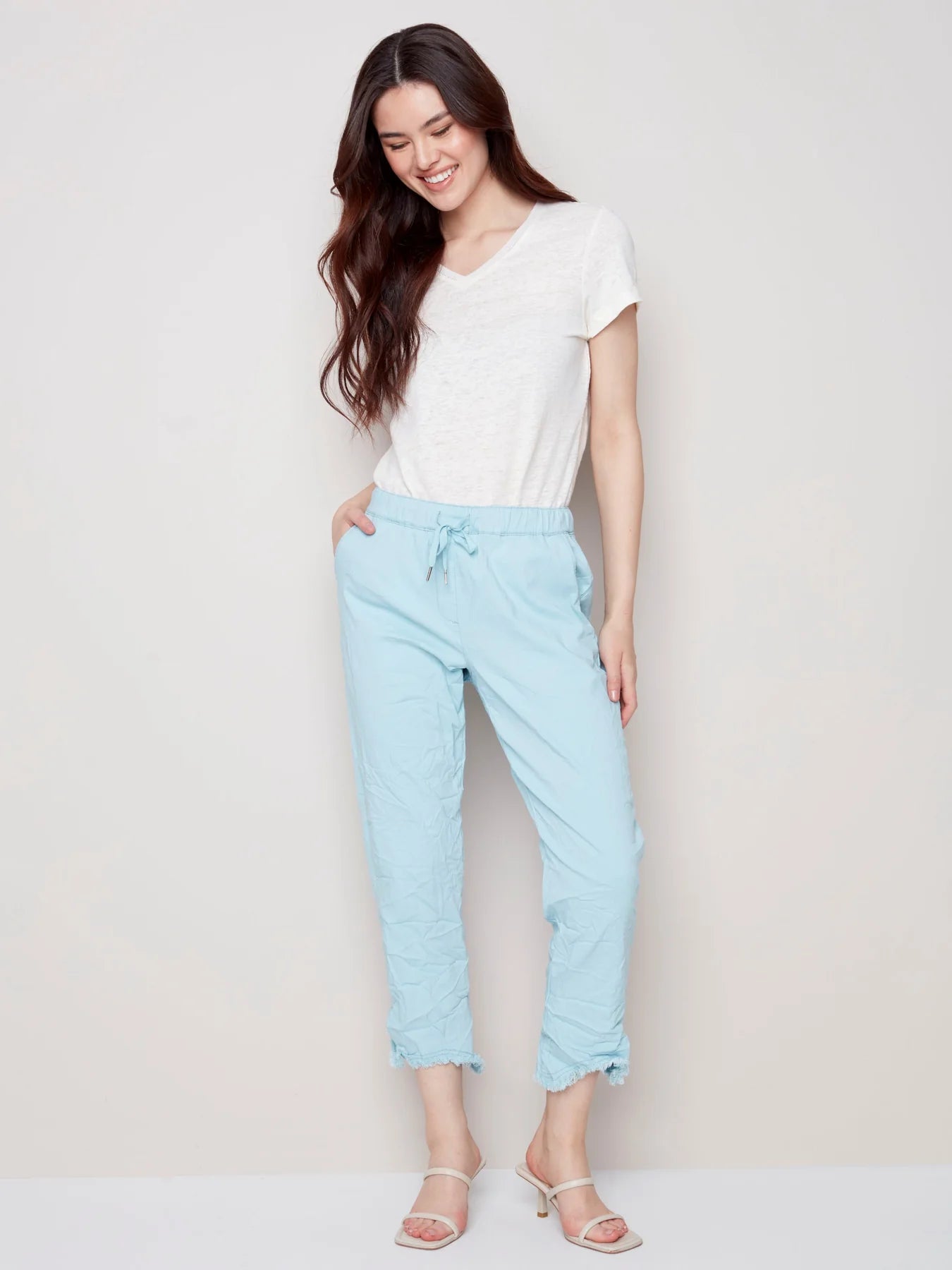 Charlie B Crinkle Bengaline Pull-On Pants
