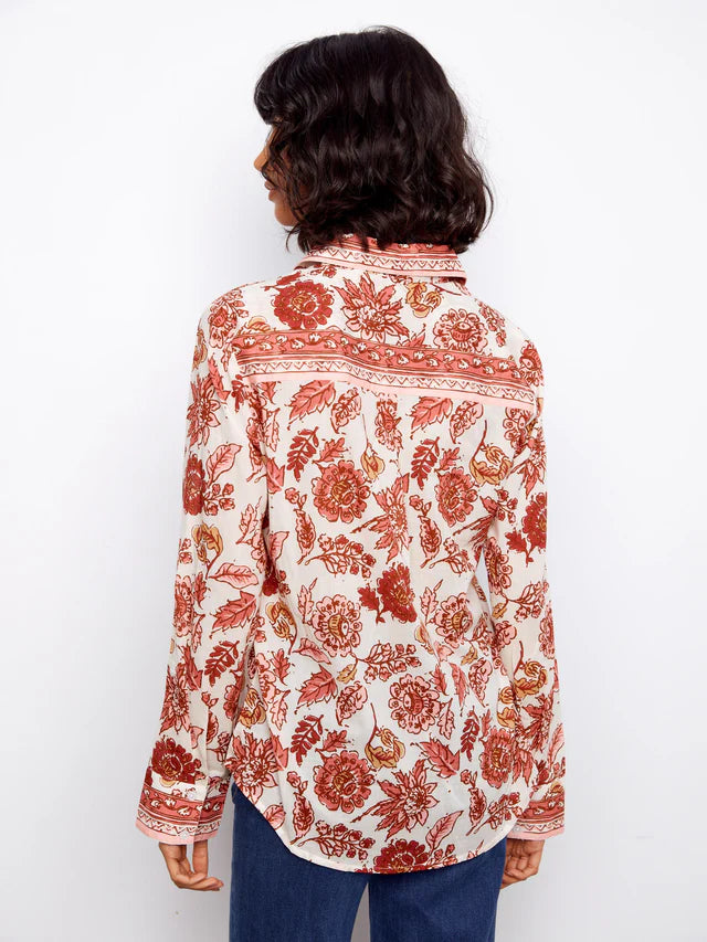 Charlie B Voile Button Up Blouse - Florelle