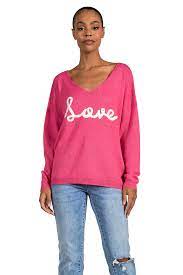 Elan Fuchsia "Love" Sweater