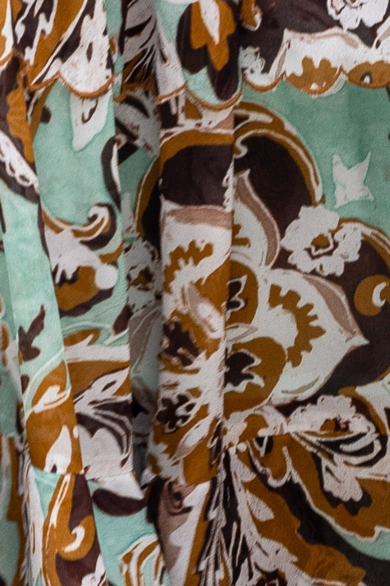 Miss June Getty Dress-Aqua Brown