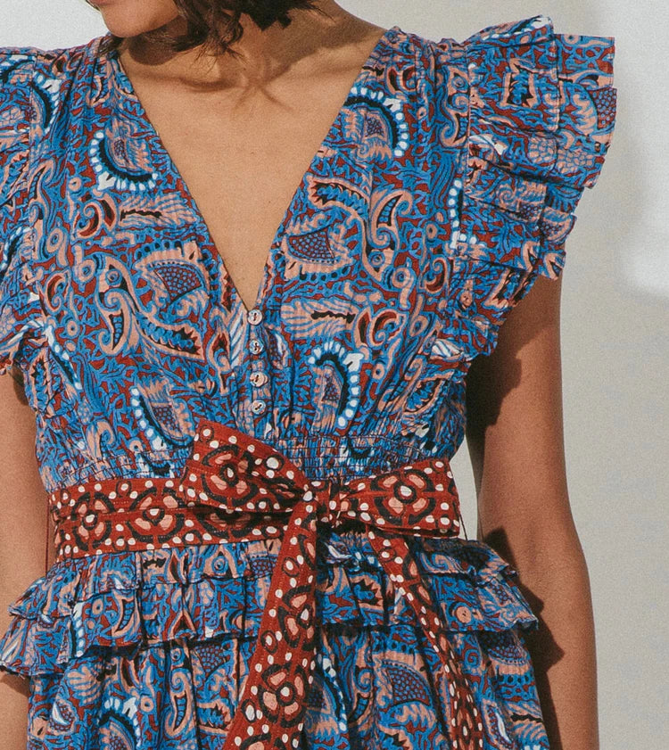 Cleobella Elara Mini Dress-Lazuli