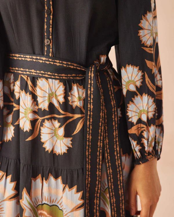 Omika Emery Maxi Dress - Mattia Obsidian