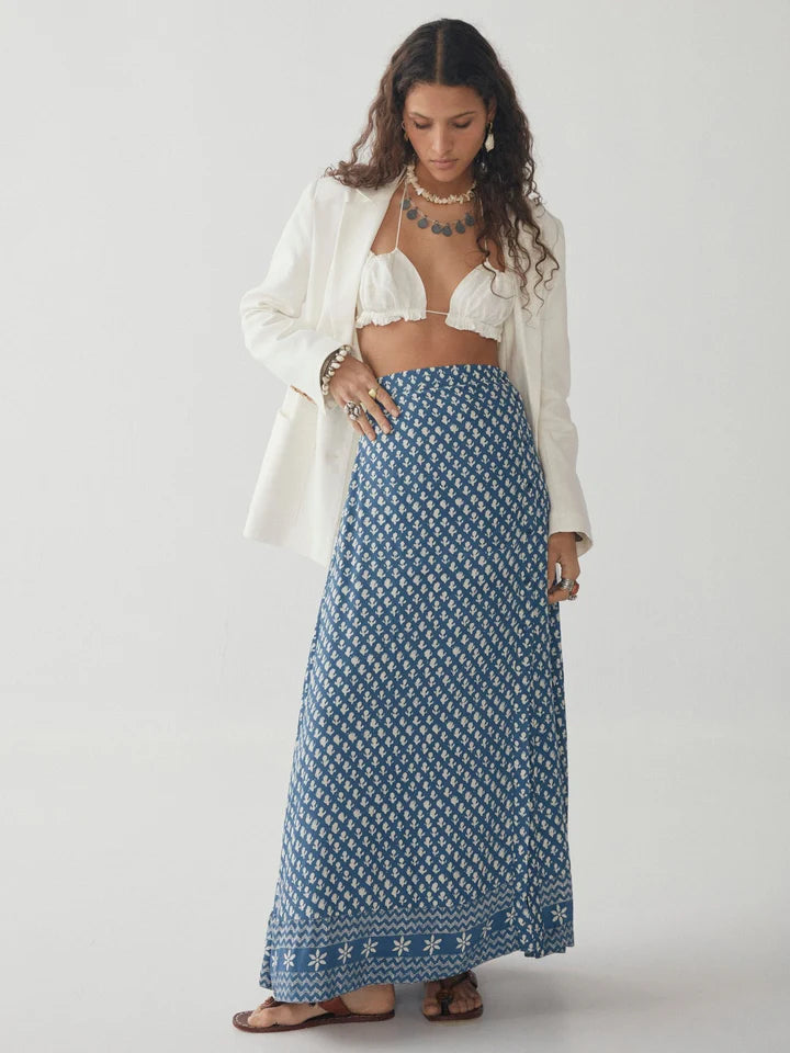 Maison Hotel Fabia Skirt - Blue Simone