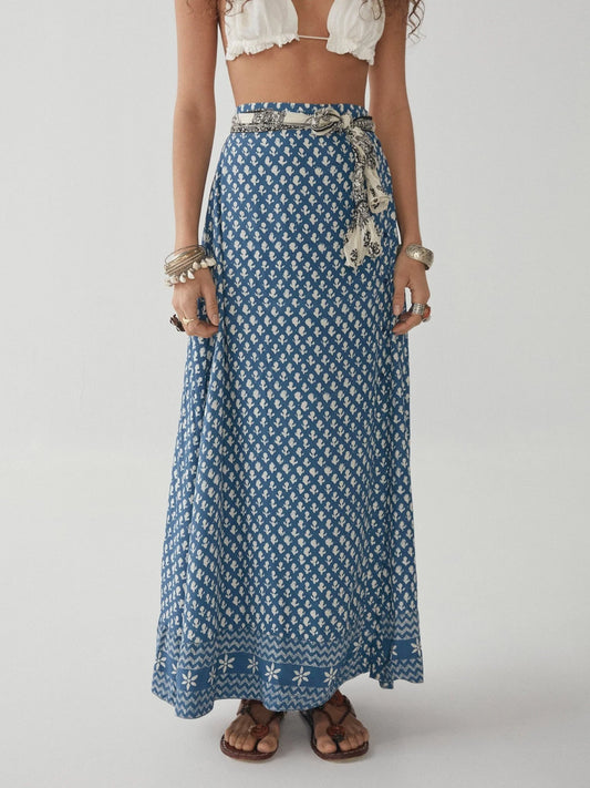 Maison Hotel Fabia Skirt - Blue Simone