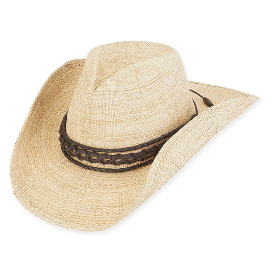Rawhide Straw Cowboy Hat Natural