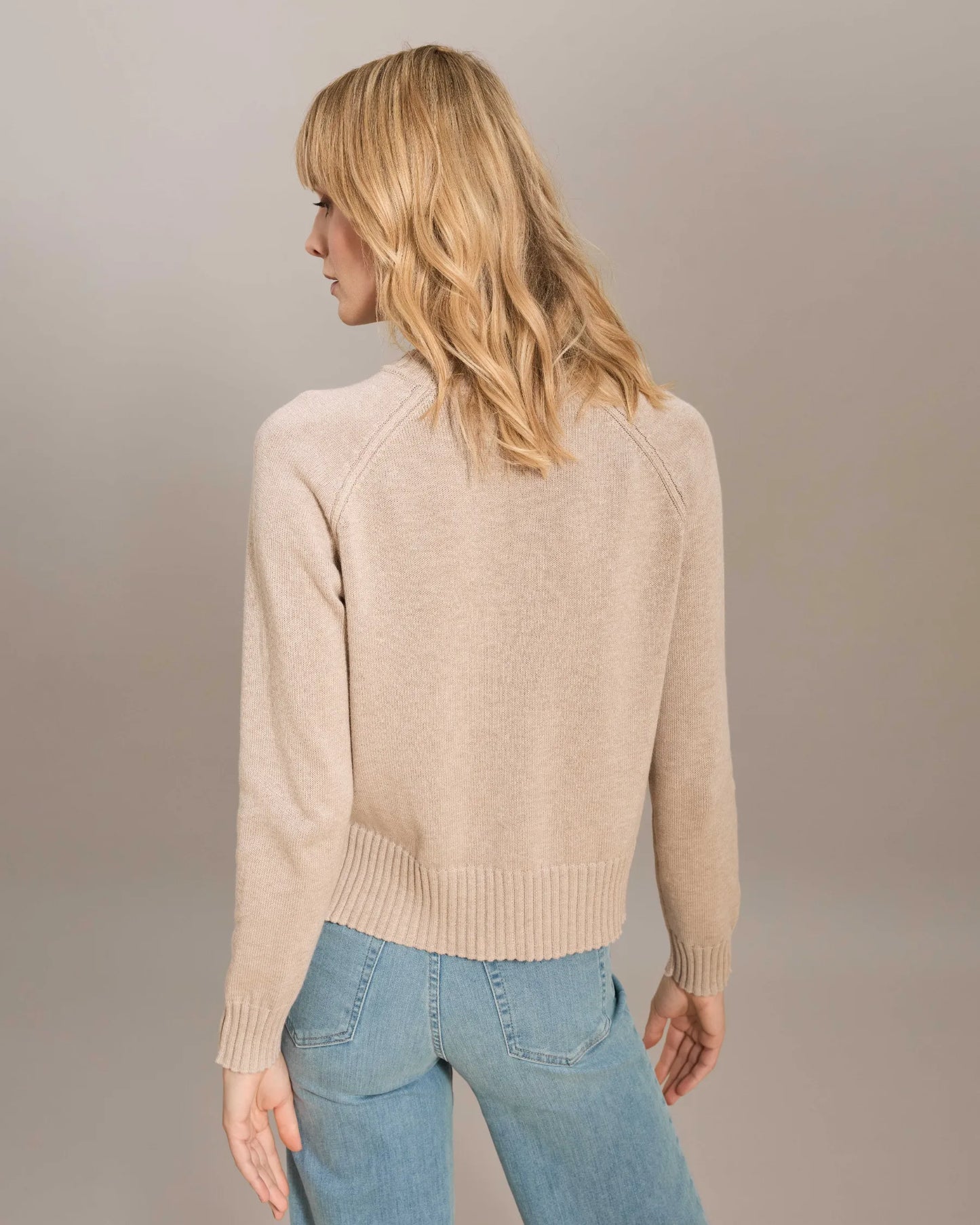 Alashan Cotton Cashmere Sweetheart Sweater - Biscotti