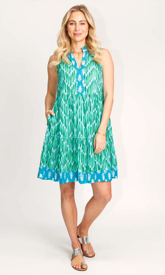 Lula Life Chevron Sundress-Sea