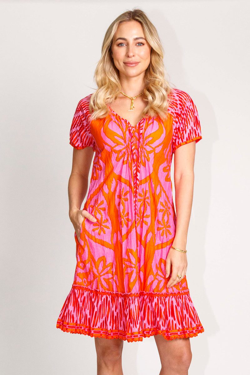 Lula Life Sorrento Shirred Dress
