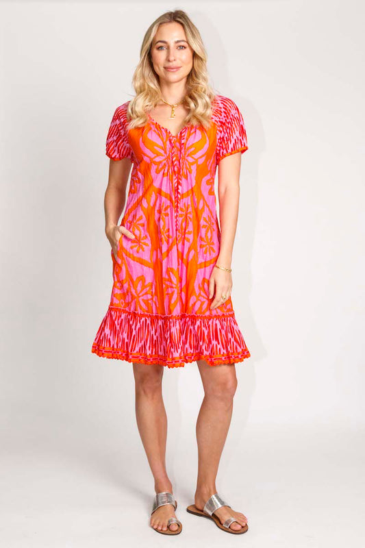 Lula Life Sorrento Shirred Dress