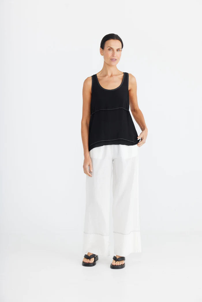 Brave + True Miles Away Top-Black