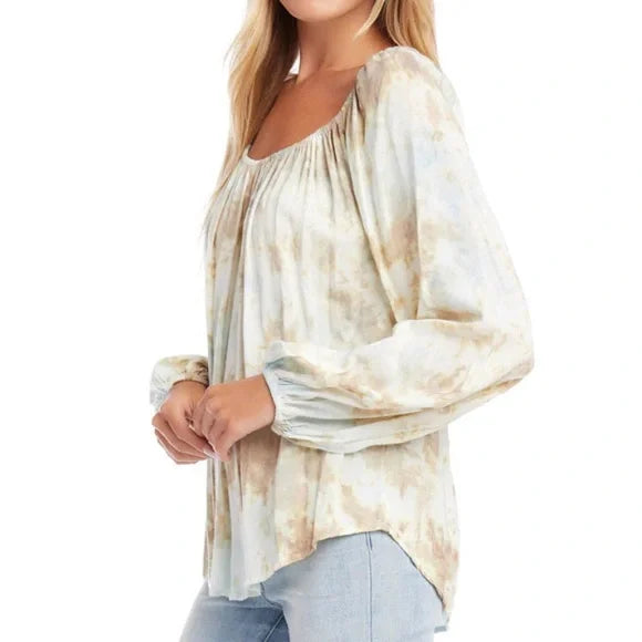 Karen Kane Peasant Top - Desert Breeze