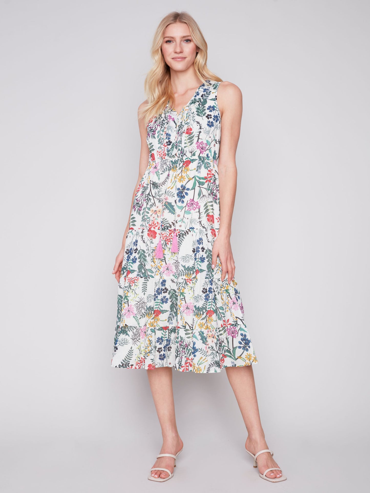 Charlie B Ruffle Maxi Dress - Floral