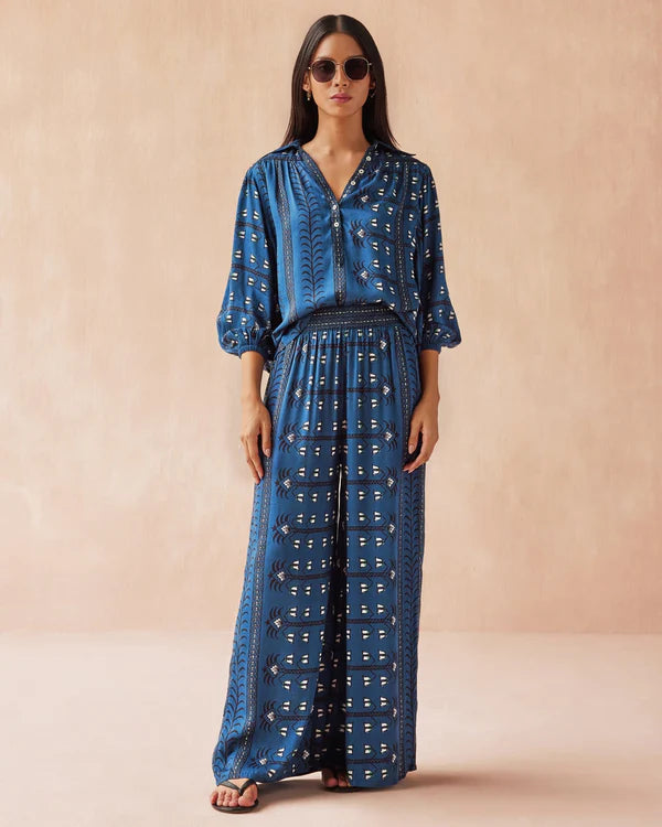 Omika Paige Pant Maldive Indigo