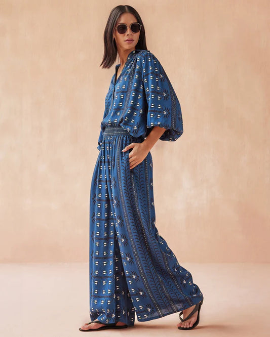 Omika Paige Pant Maldive Indigo
