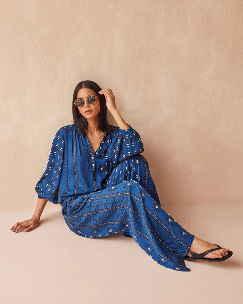 Omika Paige Pant Maldive Indigo