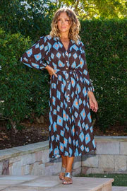 Rubyyaya Aswan Maxi Dress-Brown