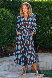 Rubyyaya Aswan Maxi Dress-Brown