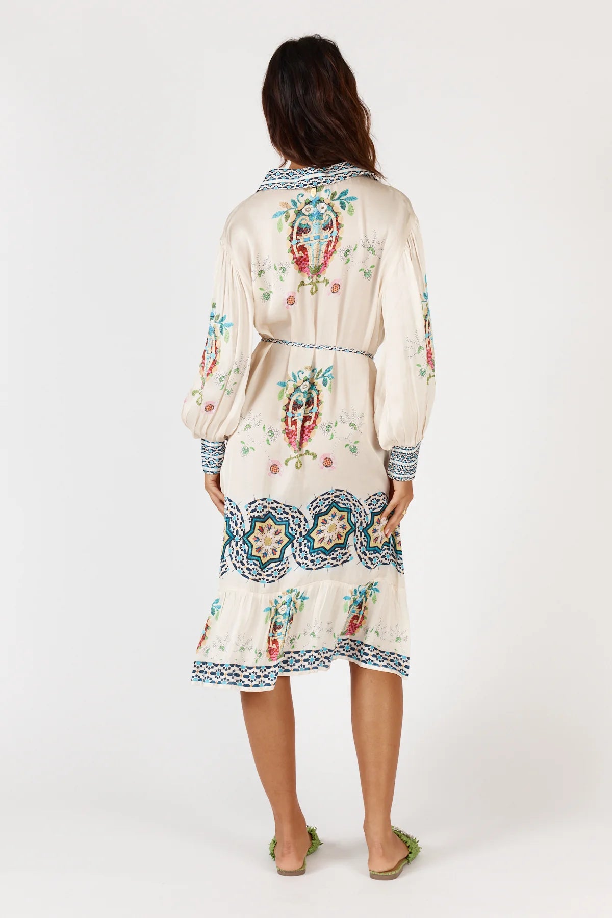 Rubyyaya Garcia Midi Dress - Cream