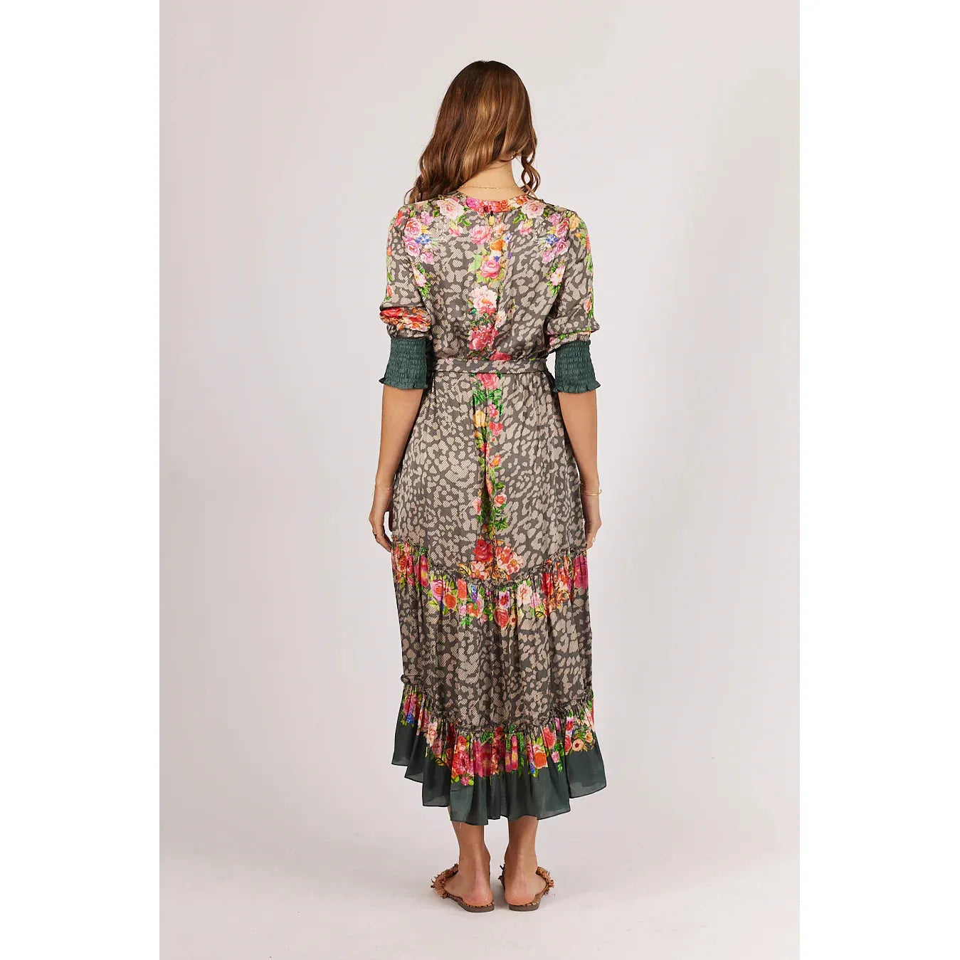 Rubyyaya Leopold Maxi Dress - Stone