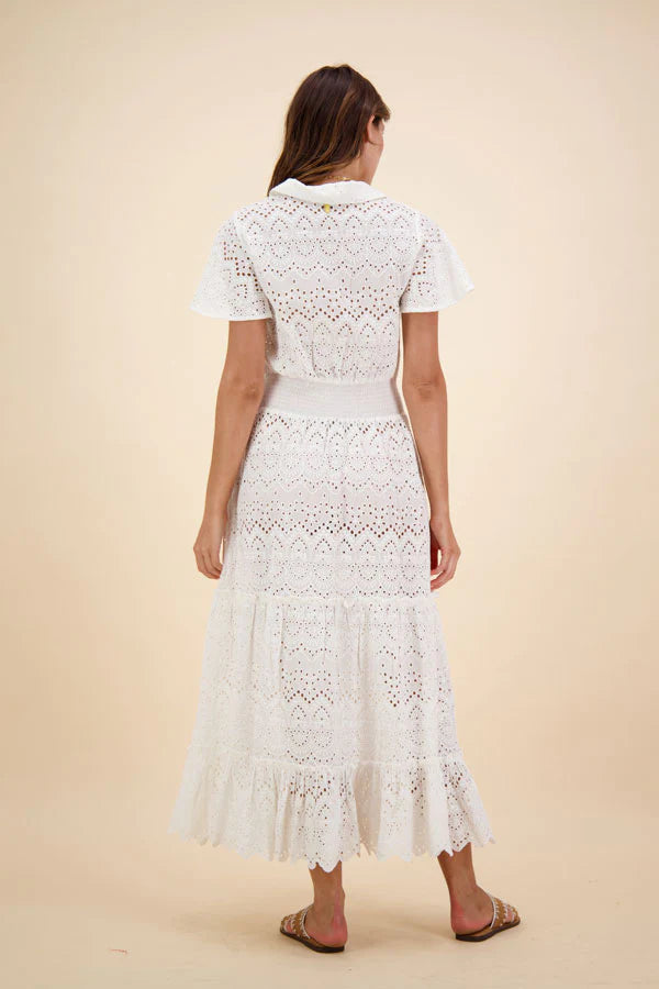 Rubyyaya Mallorca Maxi Dress-White