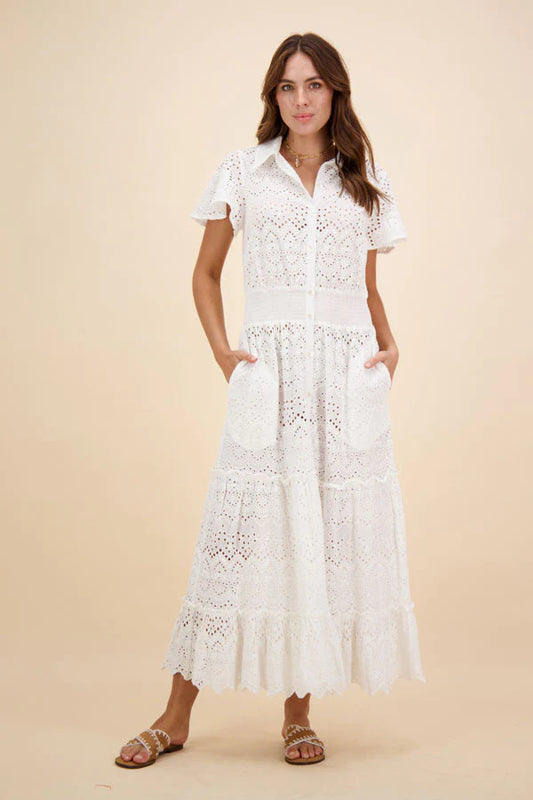 Rubyyaya Mallorca Maxi Dress White