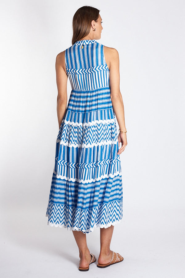 Rubyyaya Palladio Maxi Dress-Blue