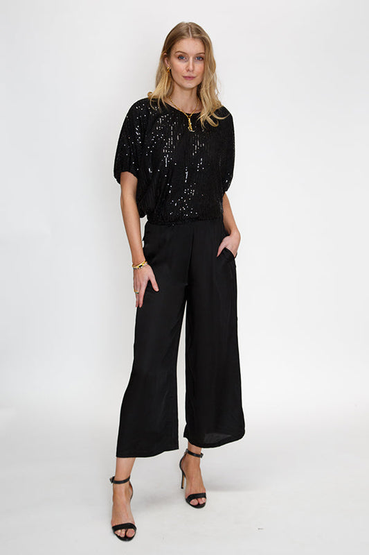Rubyyaya Pula Linen Pant Black