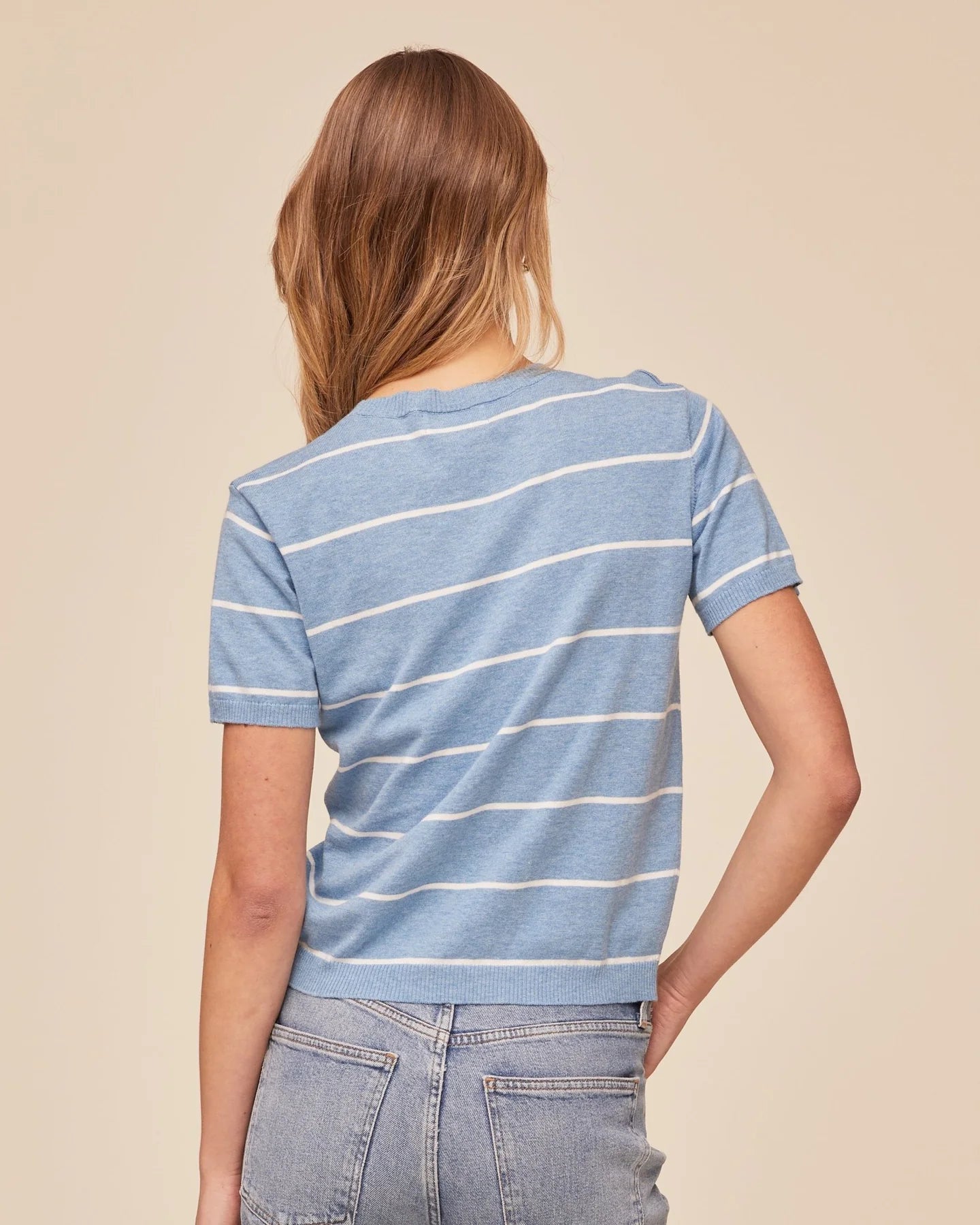 Bella Dahl Short Sleeve Crew Neck Knit Top