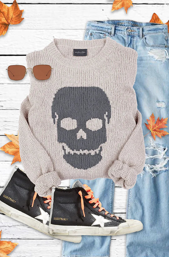 Wooden Ships Skull Crewneck