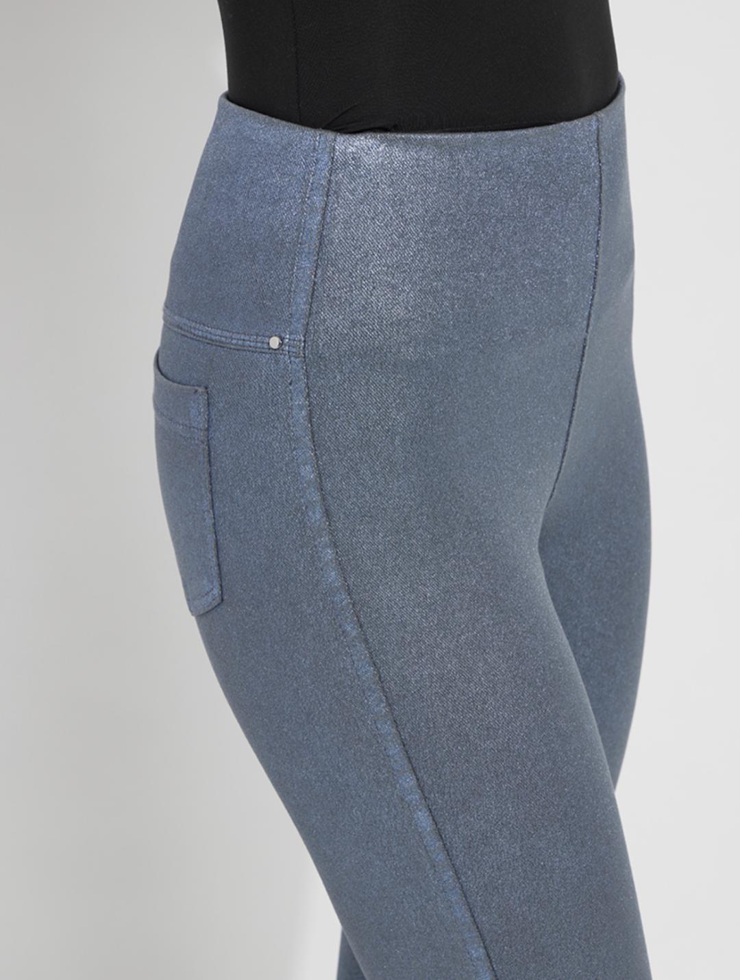 Lysse Metallic Coated Toothpick Denim