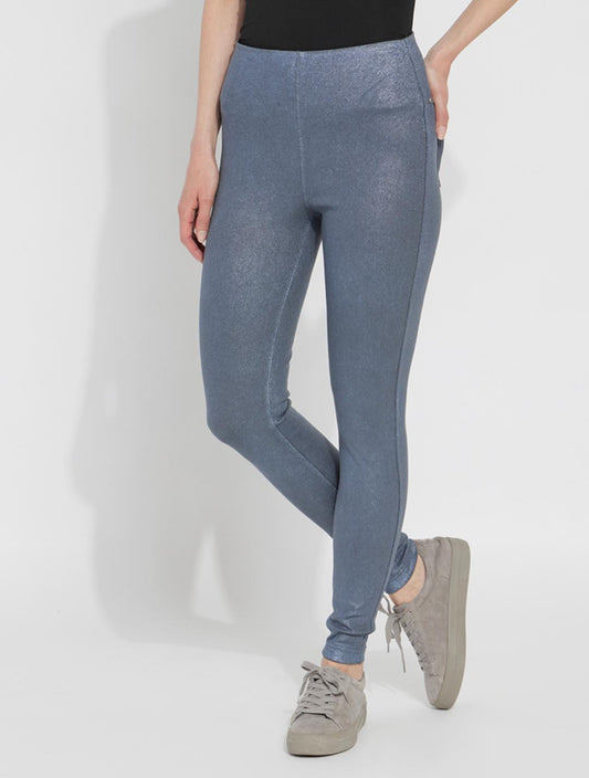 Lysse Metallic Coated Toothpick Denim