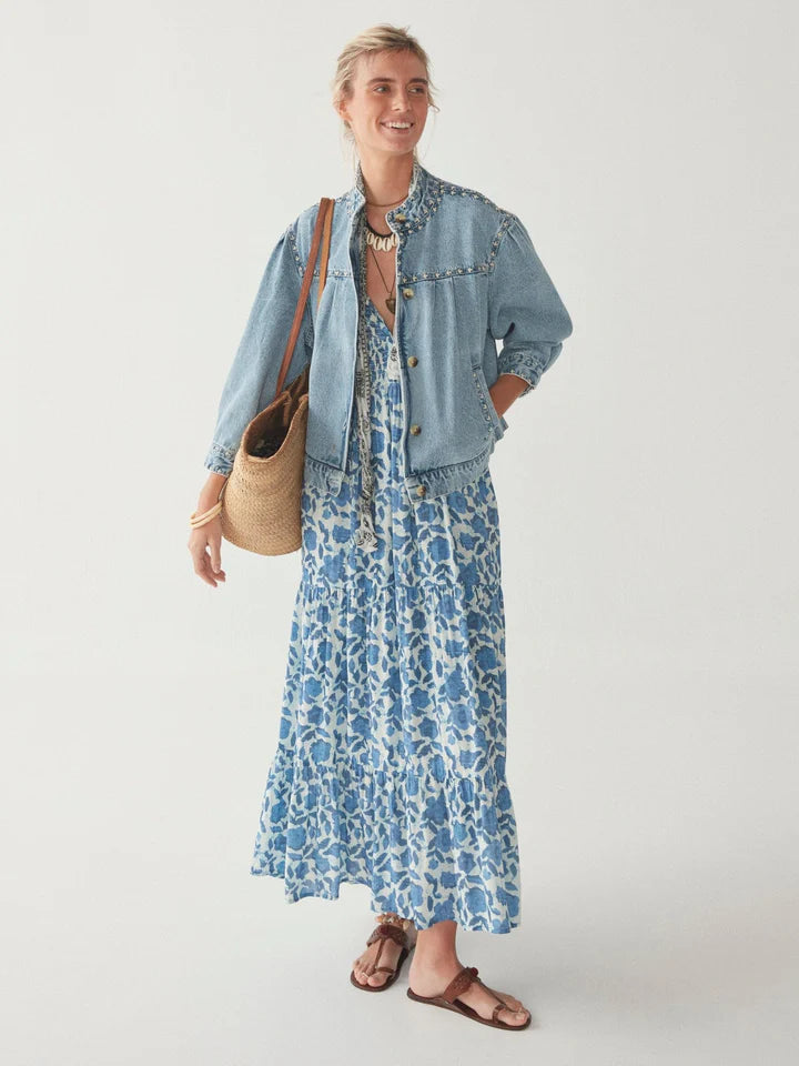 Maison Hotel Vilma Dress - Blue Poppy