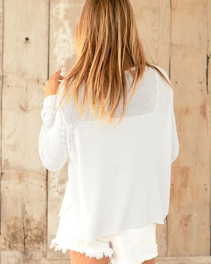 Wooden Ships Bright Cotton Night Crew - Breaker White
