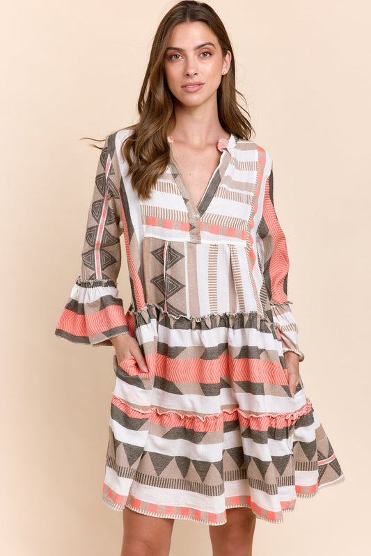 Sofia Collections Tori Dress Positano Coral