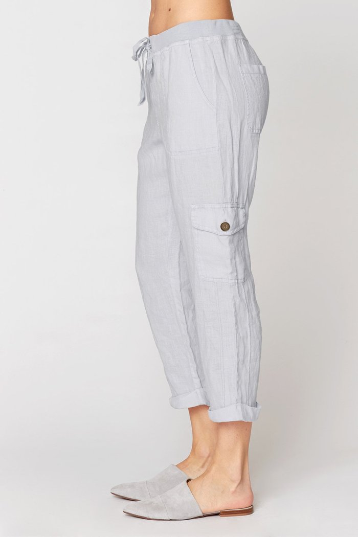 XCVI Moya Cuffed Linen Crop Pant