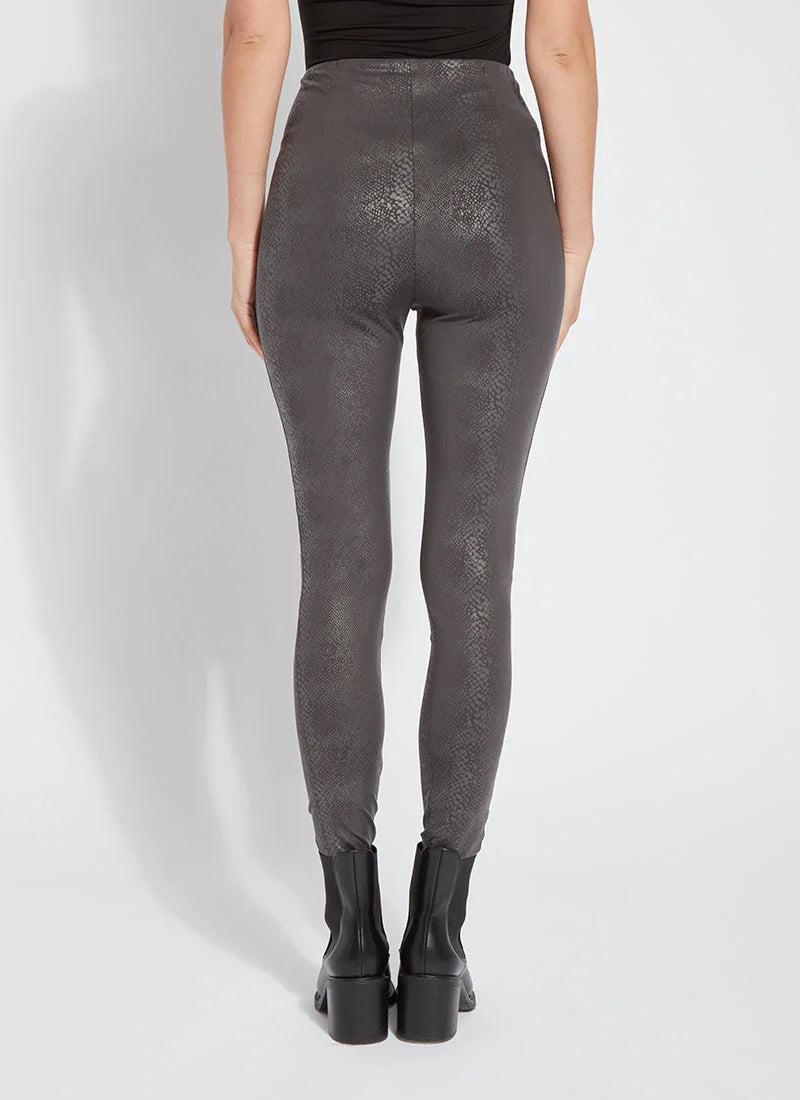 Lysse Matilda Foil Snake Legging-Charcoal