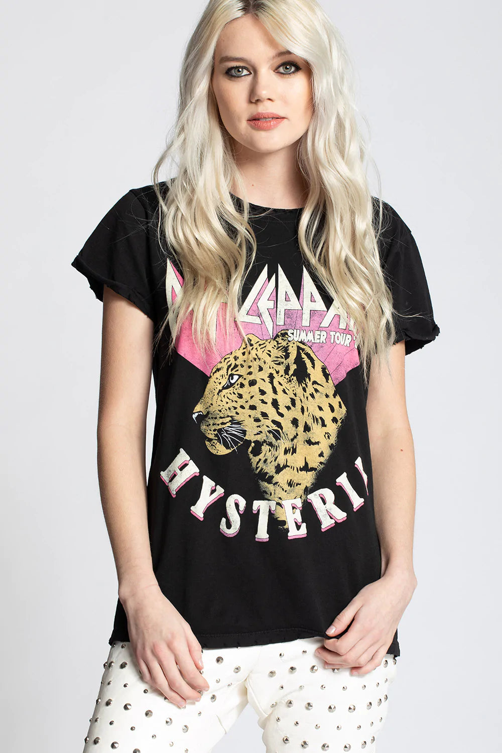 Recycled Karma Def Leppard Hysteria Summer Tour Tee-Black