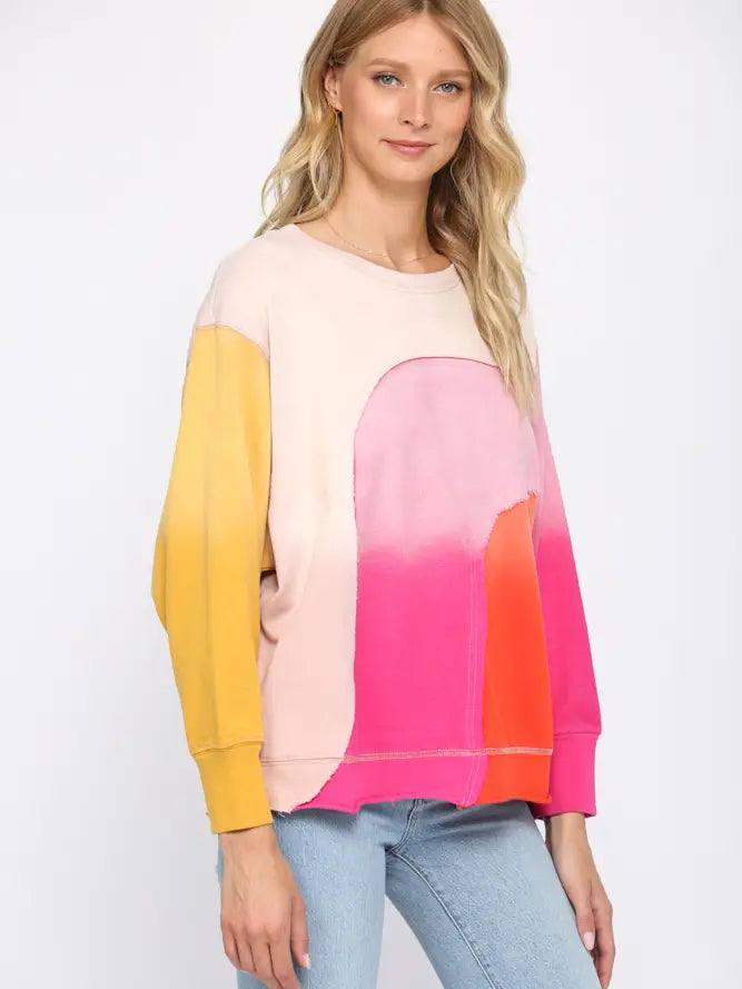 Fate by LFD Oversized Color Block Sweatshirt