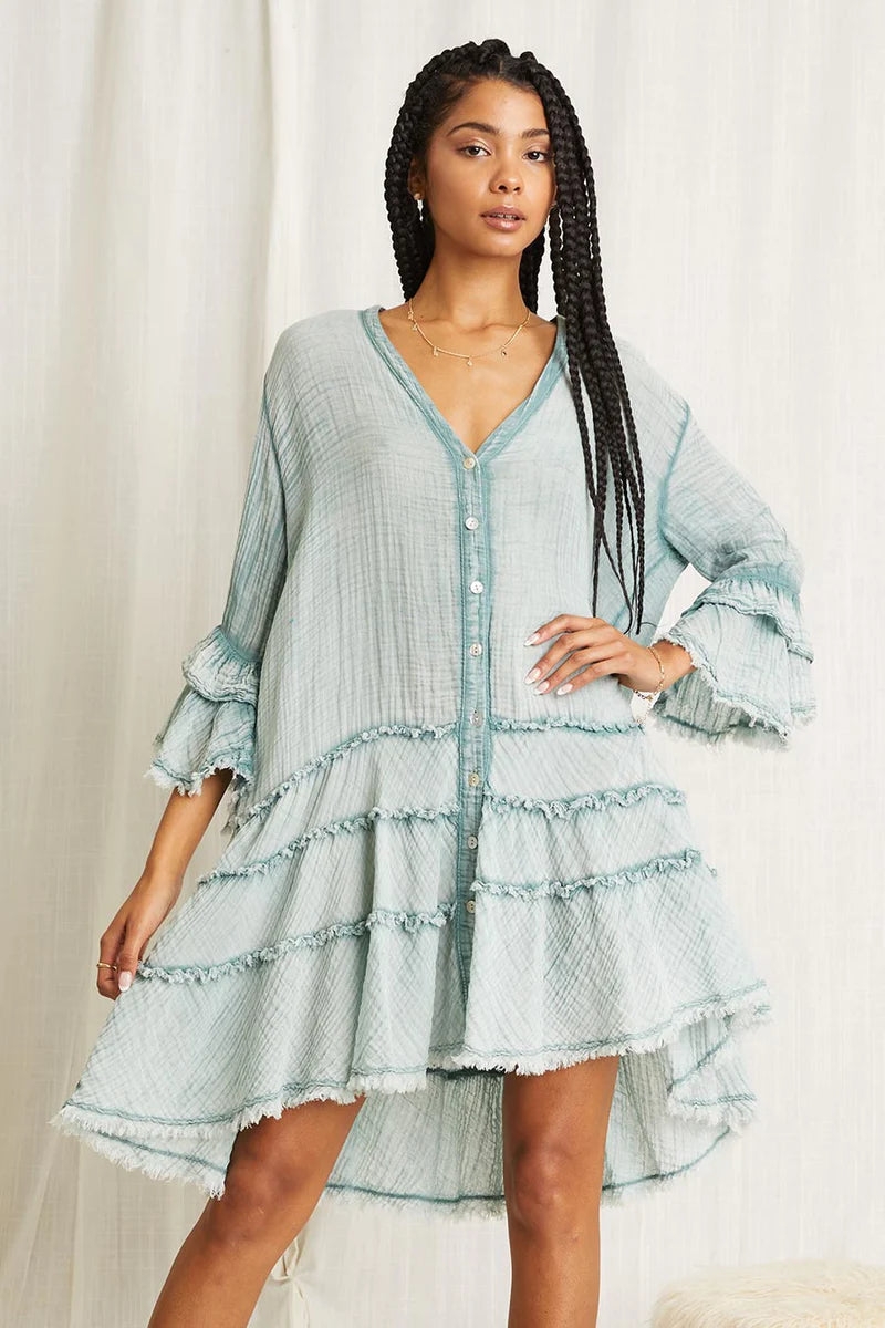 Scandal Italy Arya Gauze Dress Zest Scandal Italy Arya Gauze Dress Zest