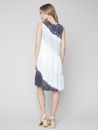 Charlie B Tie Dye Guaze Split V Dress