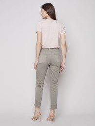 Charlie B Twill Frayed Hem Denim Pants