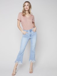 Charlie B Fringe Hem Denim Jean