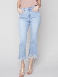Charlie B Fringe Hem Denim Jean